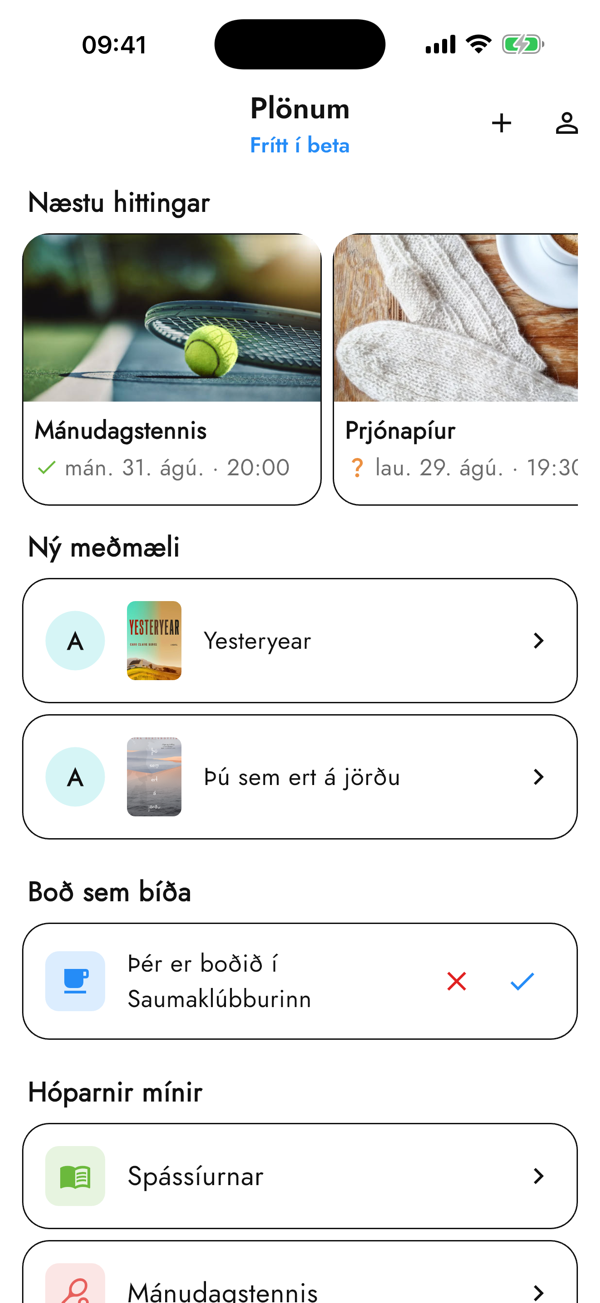 Forsíða Bookspeak: næstu hittingar og mæting